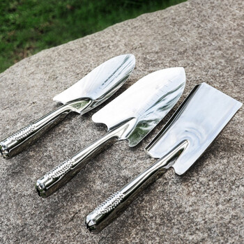 不锈钢小铲子挖土铁铲种花工具家用园艺铲子挖沙赶海神器种菜花铲海岛