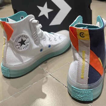 匡威男鞋女鞋春秋新款cx系列果冻底拼色高帮帆布鞋 172948c鸳鸯配色