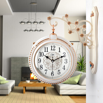 康巴丝双面石英钟欧式客厅创意时钟家居净音挂钟家用两怎么样?