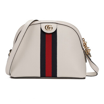 gucci古驰女包 ophidia经典双g条纹单肩斜挎包 贝壳包 白色