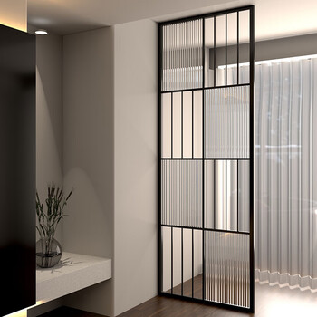 入户卫生间干区金属隔断墙不锈钢定制碳素钢边框长虹玻璃1平方整装