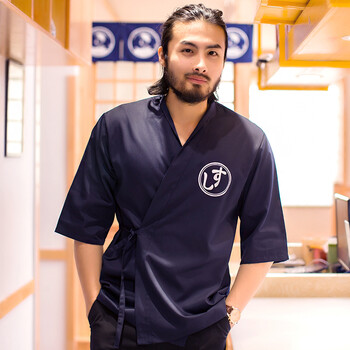 日式厨师服日本料理工作服日式围裙日本料理围裙日料店工装厨师装店