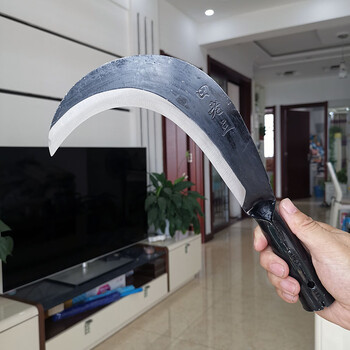 农用镰刀收割手工镰刀头锰钢淬火农具割草柴修枝加长加厚田老三手工刀