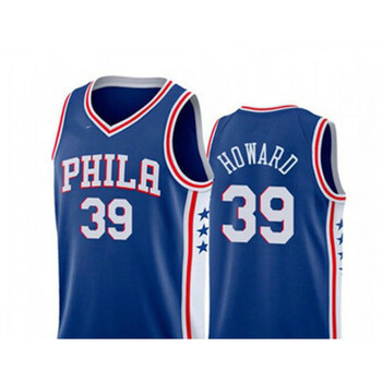 复古城市版球衣34奥尼尔男女定制篮球服76人霍华德蓝色xl186190cm