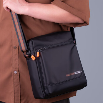 酷奇袋鼠单肩包男士斜挎包男背包竖款大容量通勤包男包牛津布休闲帆布