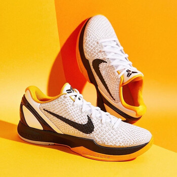 耐克nike耐克nikekebi6zk6低帮拼接实战篮球鞋黑白黄cw219010040