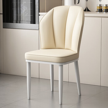 OLOEY家用轻奢靠背家用其他日杂小件 奶白色-白腿 2把