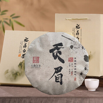 香彻 福建白茶茶叶高山陈年老白茶贡眉茶叶茶饼 品质茶饼300g*1饼
