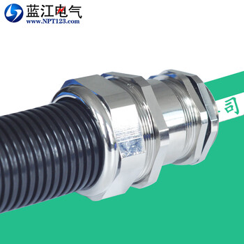 蓝江 黄铜镀镍带锁紧波纹管防水接头IP68密封锁紧软管格兰头M牙G牙 RGQ-M12-08-AD13.0