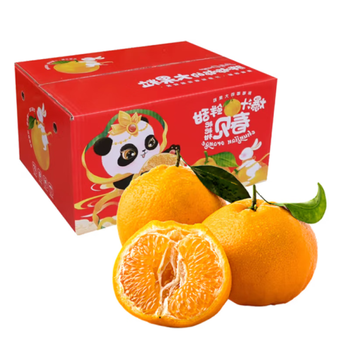 欧因四川春见耙耙柑 新鲜应季爆浆耙耙柑丑柑纯甜整箱水果礼盒年货 5斤精选果礼盒装 精选果