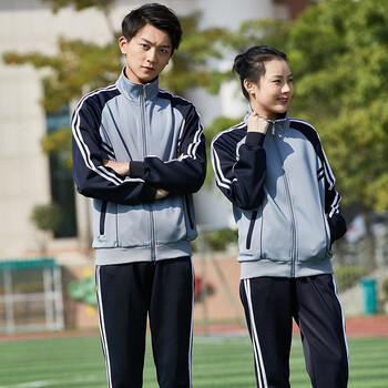 【当季新品】极耀深圳校服中小学生春季夏装高中休闲运动情侣套装长袖