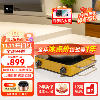 米技（MIJI）电磁炉电陶炉控温不挑锅具定时烹饪家用米技炉IED 1700FI金色