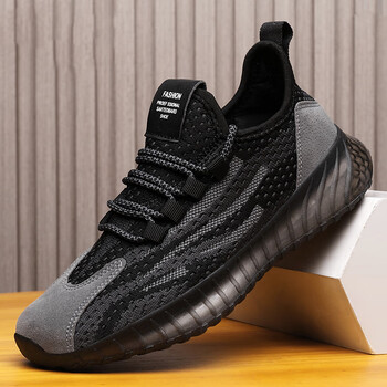 古木邻(gumulin)品牌新款夏季透气薄款跑步鞋男士运动鞋男款飞织网面