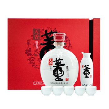 董酒天香礼盒 董香型白酒 (新老包装随机发)【宴请送礼】无礼袋 54度 1000mL 1瓶