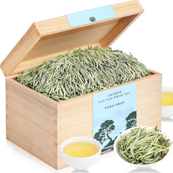 七春茶叶礼盒 云南月光白茶 白毫银针特级古树白茶300g 过年春节礼盒