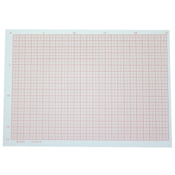 RIGHT 计算纸方格纸坐标纸网格纸桔红色格子坐标纸毫米格子绘图纸 A1（50*75CM）10张