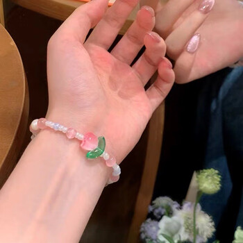 昂朗手链小众ins设计感闺蜜夏日氛围感百搭彩色串珠郁金香手链女星星