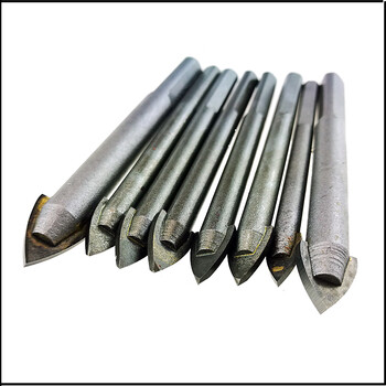 zimo 专业陶瓷三角合金钻头套装钻孔瓷砖钻头6mm玻璃钻头打扩孔开孔器