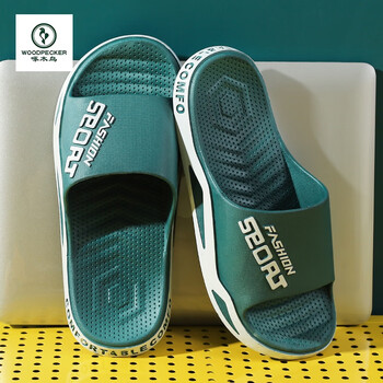 鞋靴>流行男鞋>男士拖鞋>男士一字拖/十字拖>啄木鸟>啄木鸟凉拖鞋男