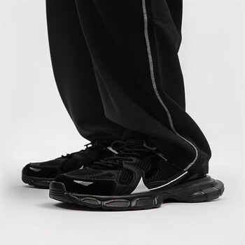 誉鲤辛卜君鞋子潮鞋2023新款秋冬百搭黑色老爹鞋男女同款休闲运动鞋厚