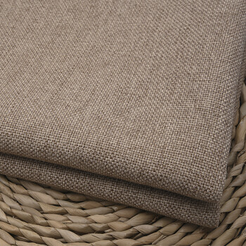 亚麻布料面料高档素色加厚亚麻沙发布料纯色棉麻田园面料抱枕靠垫软包
