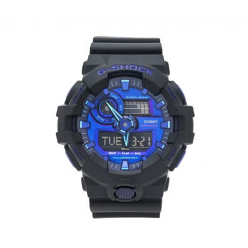 卡西欧casio200米防水石英机芯树脂表带男女手表蓝色表盘