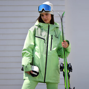 RUNNING RIVER奔流 女士 冬季 户外运动单板透气滑雪服上衣外套新款N3420 502绿 36-S