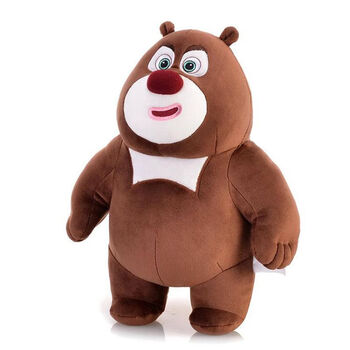 俏博莱熊二毛绒玩具超大熊二毛绒玩具公仔熊出没玩偶可爱娃娃男女孩熊