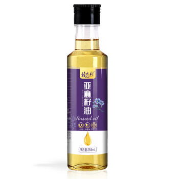 赣之村俄罗斯进口原油原料纯正亚麻籽油物理冷压榨一级食用油无添加 258mL