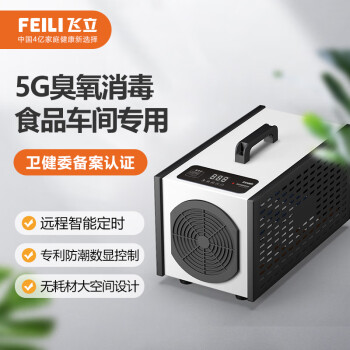 飞立（FEILI）臭氧发生器工厂车间食品厂养殖养畜场大空间杀菌除臭消毒机工业级化妆品厂臭氧消毒机 B805N 5g臭氧 100㎡