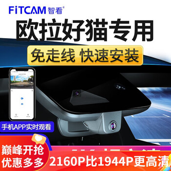 智看（FiTCAM）适用于欧拉好猫专用行车记录仪安装4K超高清前后双摄停车监控 【4K超清版】单镜头+64G内存卡