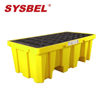 SYSBEL西斯贝尔 两桶盛漏托盘（加高版） 防渗漏托盘防泄漏托盘SPP102H SPP102H聚乙烯两桶盛漏托盘（加高版） 黄色 现货