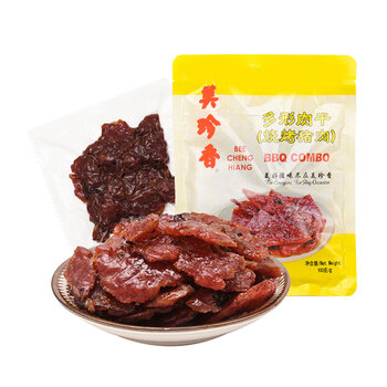 美珍香(BEE CHENG HIANG)多形肉干烧烤猪肉100g 营养美味休闲食品猪肉干办公室肉类零食