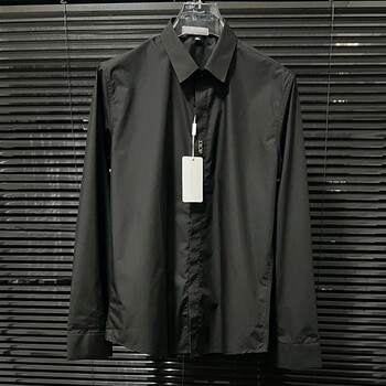 lee dprre迪家cd家衬衫长袖男士字母logo免烫衬衣商务休闲正装男女