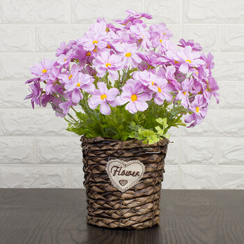 2019假花摆设 家里装饰 盆花仿真花客厅餐桌上的摆件阳台人造花j 翠