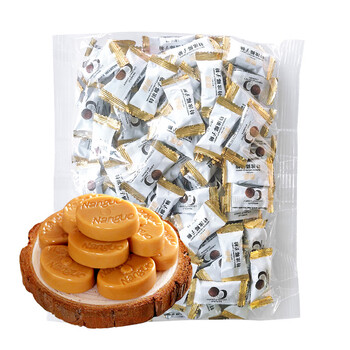 南国食品海南特产正宗特浓椰子糖500g散装批发特浓榴莲味喜糖果婚庆特