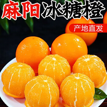 陇原红湖南麻阳冰糖橙 新鲜甜橙子 当季水果橙子 精选冰糖橙5斤55-60（26-32个）