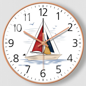 霜魄 钟表客厅家用装饰挂钟墙上免打孔时钟卧室时尚个性静音北欧石英