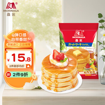 森永（Morinaga）松饼粉华夫饼预拌粉烘焙原料低筋面粉面包粉 松饼粉300g