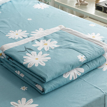 流川枫 纯棉宽幅喷气印花全棉夏被亲肤透气夏凉被子 Ln-雏菊 单夏被150*200cm