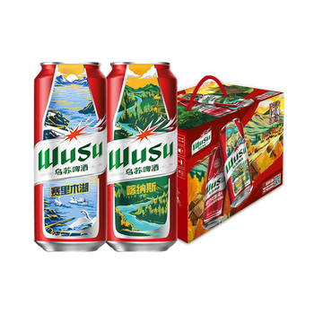 乌苏啤酒(wusu)大红乌苏烈性啤酒聚会露营婚宴畅饮啤酒500ml*12罐箱装
