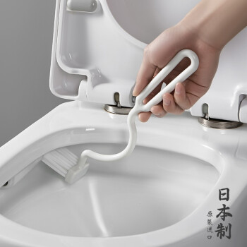家の物语（KATEI STORY）日本进口家用马桶刷无死角内侧刷弯曲型刷子厕刷清洁刷卫生间长柄