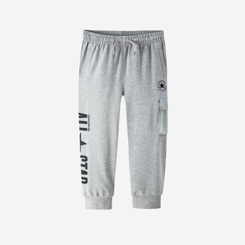 匡威converse儿童装男女童裤子新款中大童运动裤休闲裤长裤岩岭灰