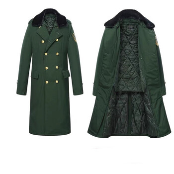 三五零五冬季加厚橄榄绿棉大衣新款常规棉服寒区大衣加长防水防寒棉衣