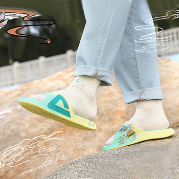 匹克（PEAK）态极拖鞋男夏季运动拖鞋防滑潮鞋沙滩拖鞋-龙生九子电竞AW1系列 DL220421宝石绿/淡黄 43