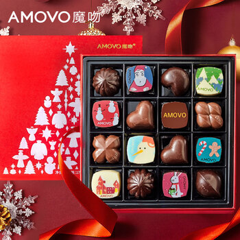 魔吻（AMOVO）巧克力礼盒进口料生日38女神节三八妇女节礼物零食送女友儿童