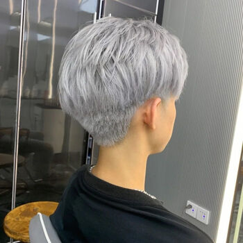 2022流行色染发剂冰蓝色银白灰海王红闷青色金黄色染发膏男士专用 奶