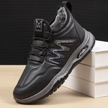 啄木鸟加绒棉鞋冬季男士运动鞋秋冬款鞋男款防水保暖男篮球鞋休闲运动