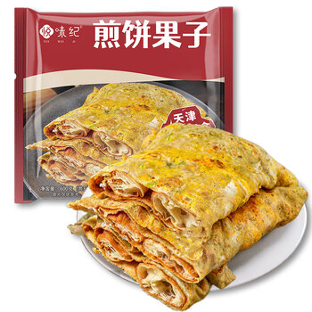 悦味纪 天津煎饼果子600g 共3个 天津特产 手抓饼卷饼夹油条 早餐速食