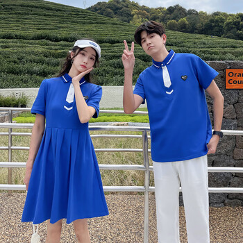 倍荷班服夏季学院风高中生蓝色短袖t恤毕业季套装中小学生运动会校服